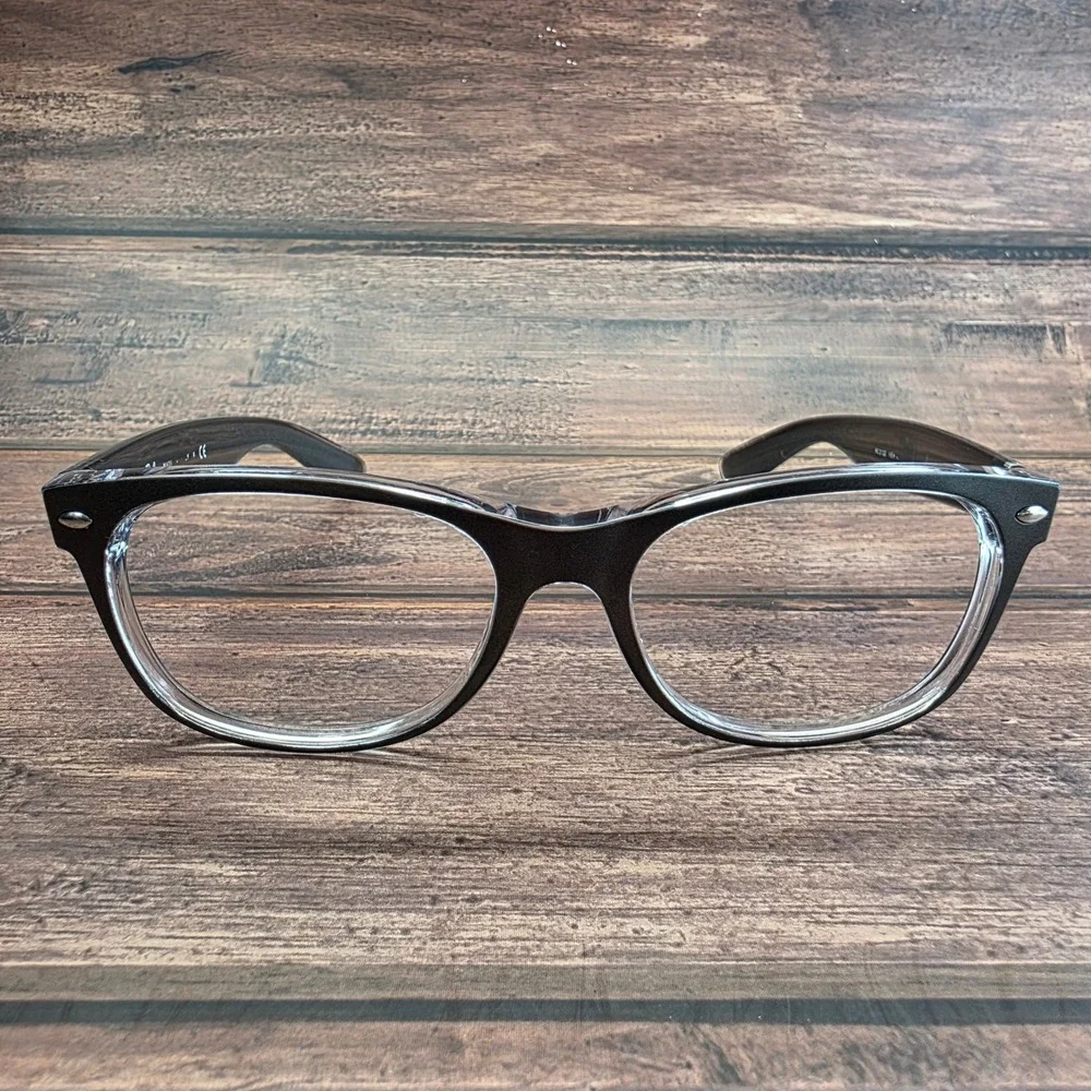 Ray-Ban RB 2132 New Wayfarer Eyeglasses Charcoal Grey Clear 55-18-145 Italy